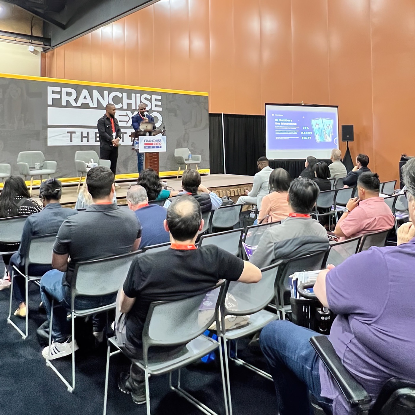 Charles Smart presenting at the International Franchise Expo